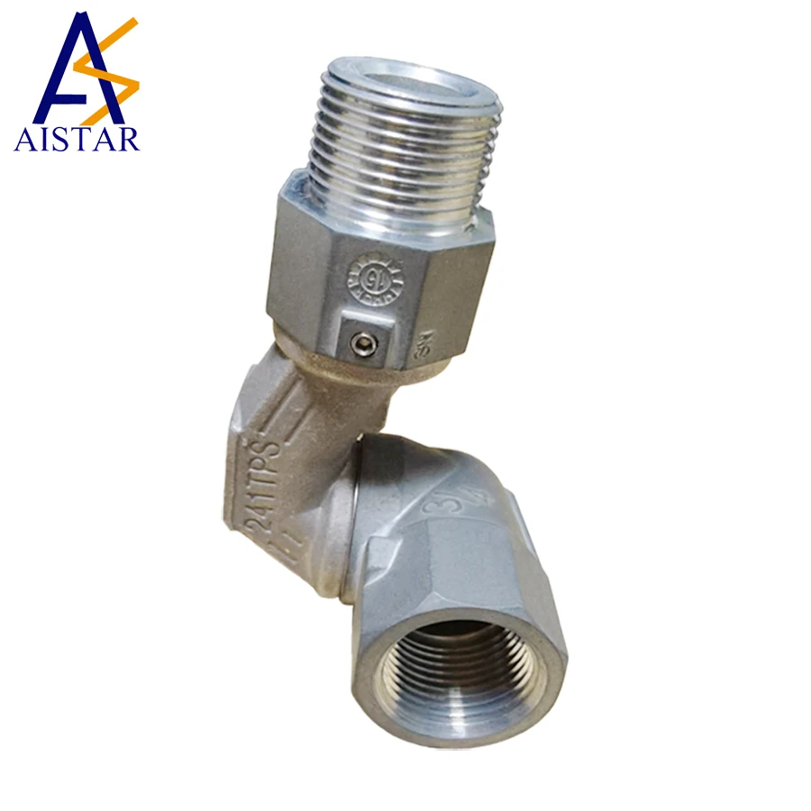 Zinc Alloy 90 degree Swivel /241TPS Series Hose Swivels /Fuel Nozzle Fitting for Fuel Dispenser