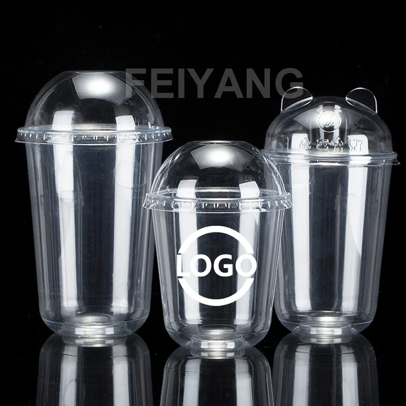 Пластиковые чашки с индивидуальным логотипом pp pet крышками U-cup