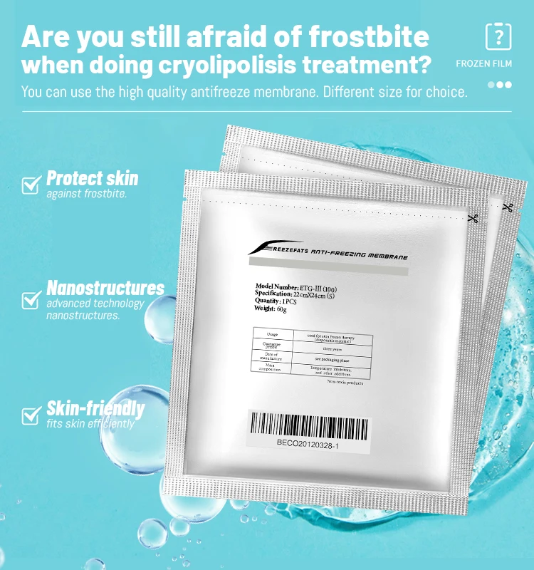 High quality anti freezing membrane anti freeze pad antifreeze film For body shape crio body slimming