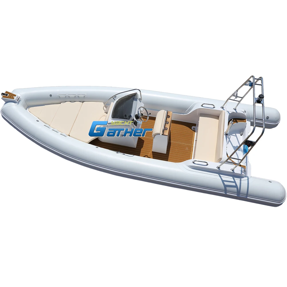 RIB boat 22 FT 6.8 m RIB680B inflatable boat rib yacht with orca tube Eva deck floor for leisure and fishing sports