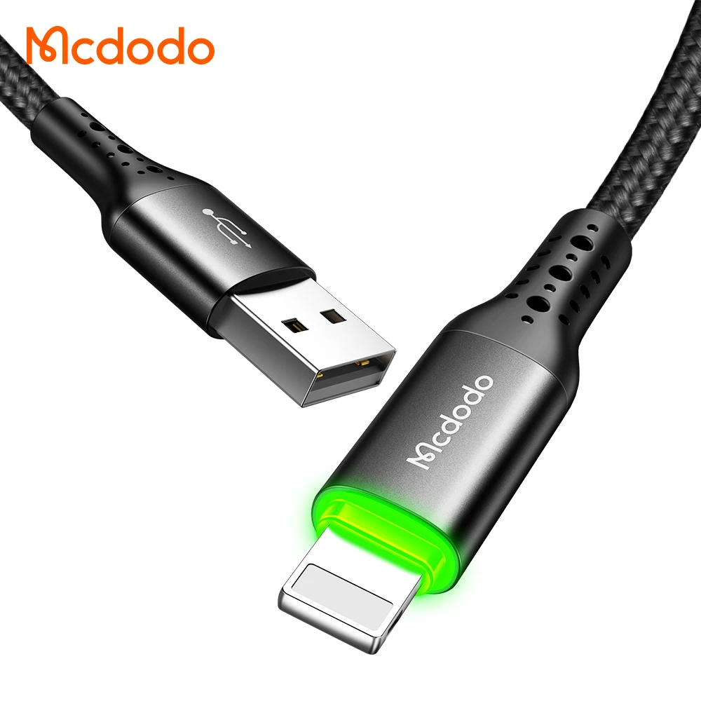Mcdodo 3A Быстрый зарядный кабель USB с нейлоновой оплеткой автоматическое отключение кабеля для передачи данных