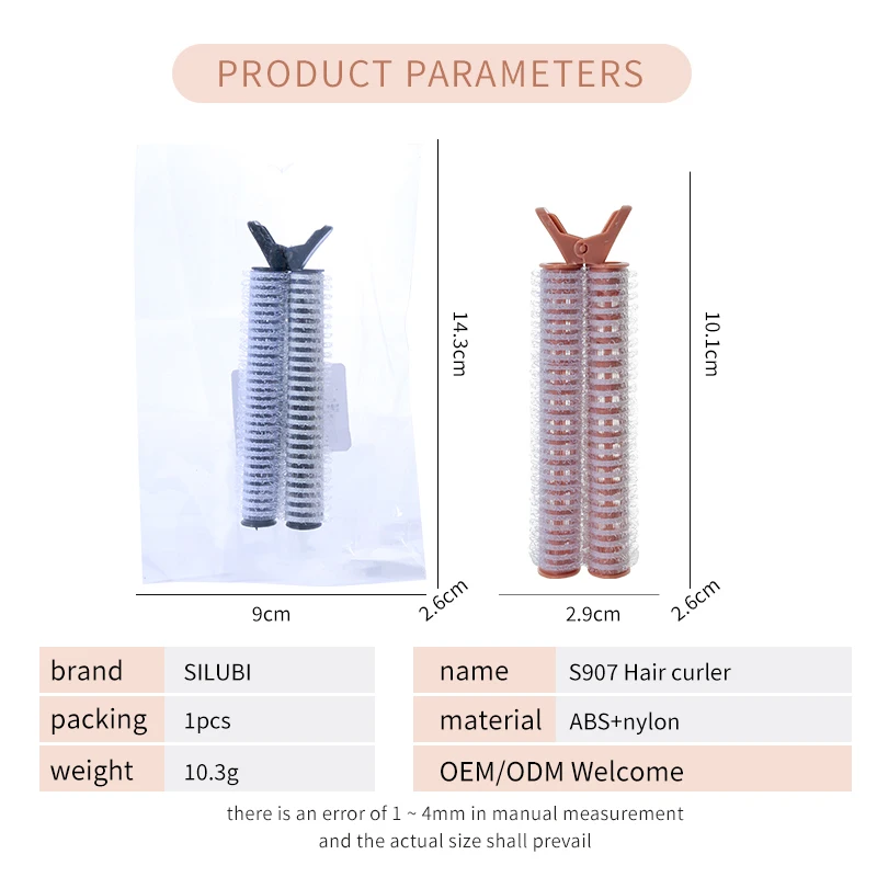 Factory Price Self Grip Hair Rollers Root Volume Curler Clip Pin Styling Tool Hair Fluffy Clip Hair Rollers With Clips S907