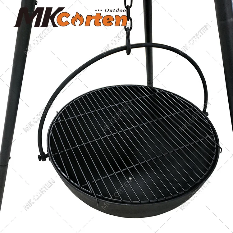 Adjustable Height bbq Tools Portable Barbecue Hanging Tripod Grill