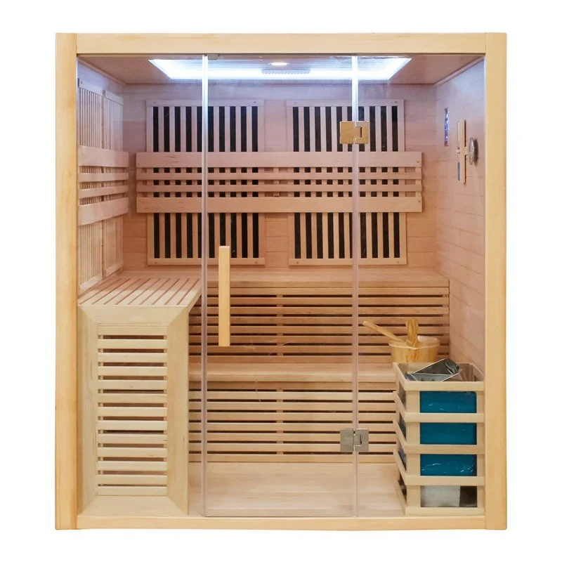 Luxury Steam Sauna Combination Bio Wooden Home Sauna for sale