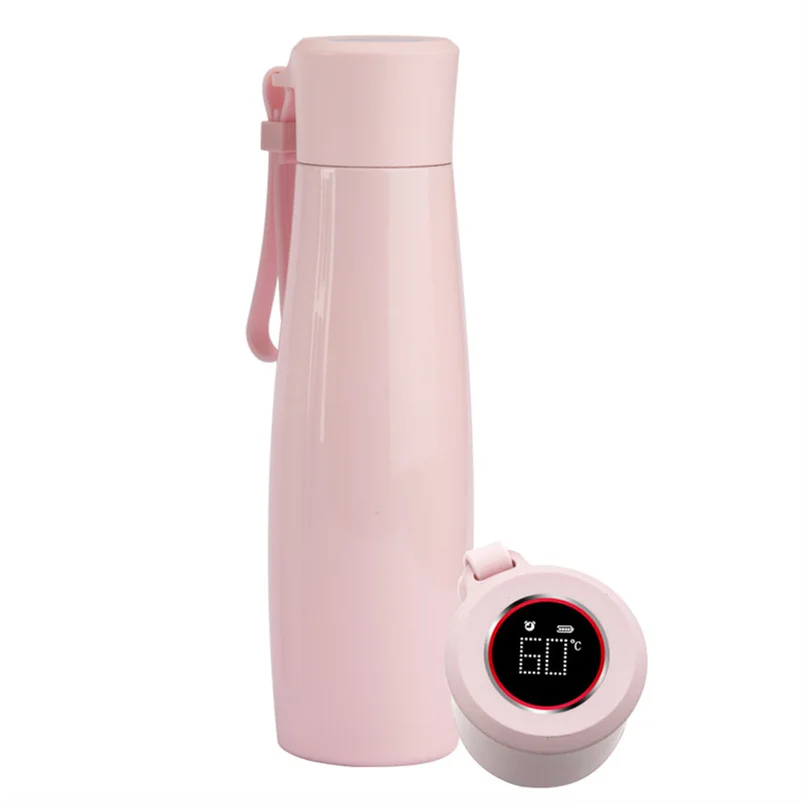 Walcold 2022 Double Vacuum Insulation 500ml 18/8 Stainless Steel Smart Water Bottle With Led Fahrenheit Temperature Display