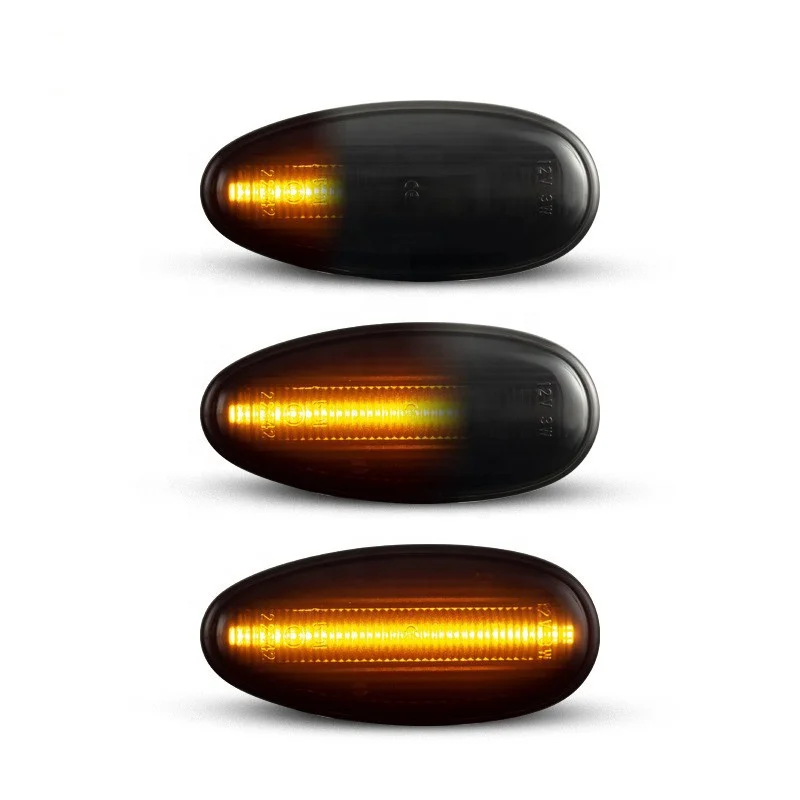 2 PCS Dynamic LED Side Marker Turn Signal Light For Mitsubishi Pajero Galant Lancer