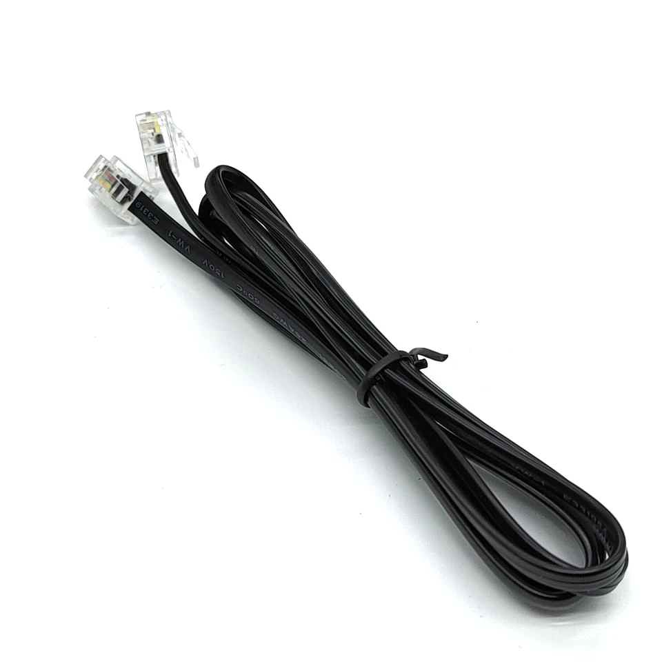 Fcc68 standard 6p4c telephone line cable external thread RJ11 telephone line