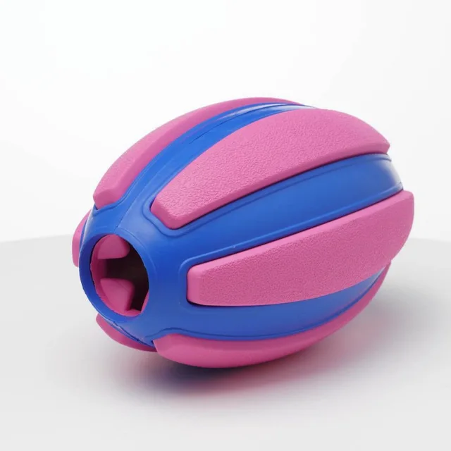  Natural Rubber Durable Grinding Teeth Pet Dog Chew Toys Rugby