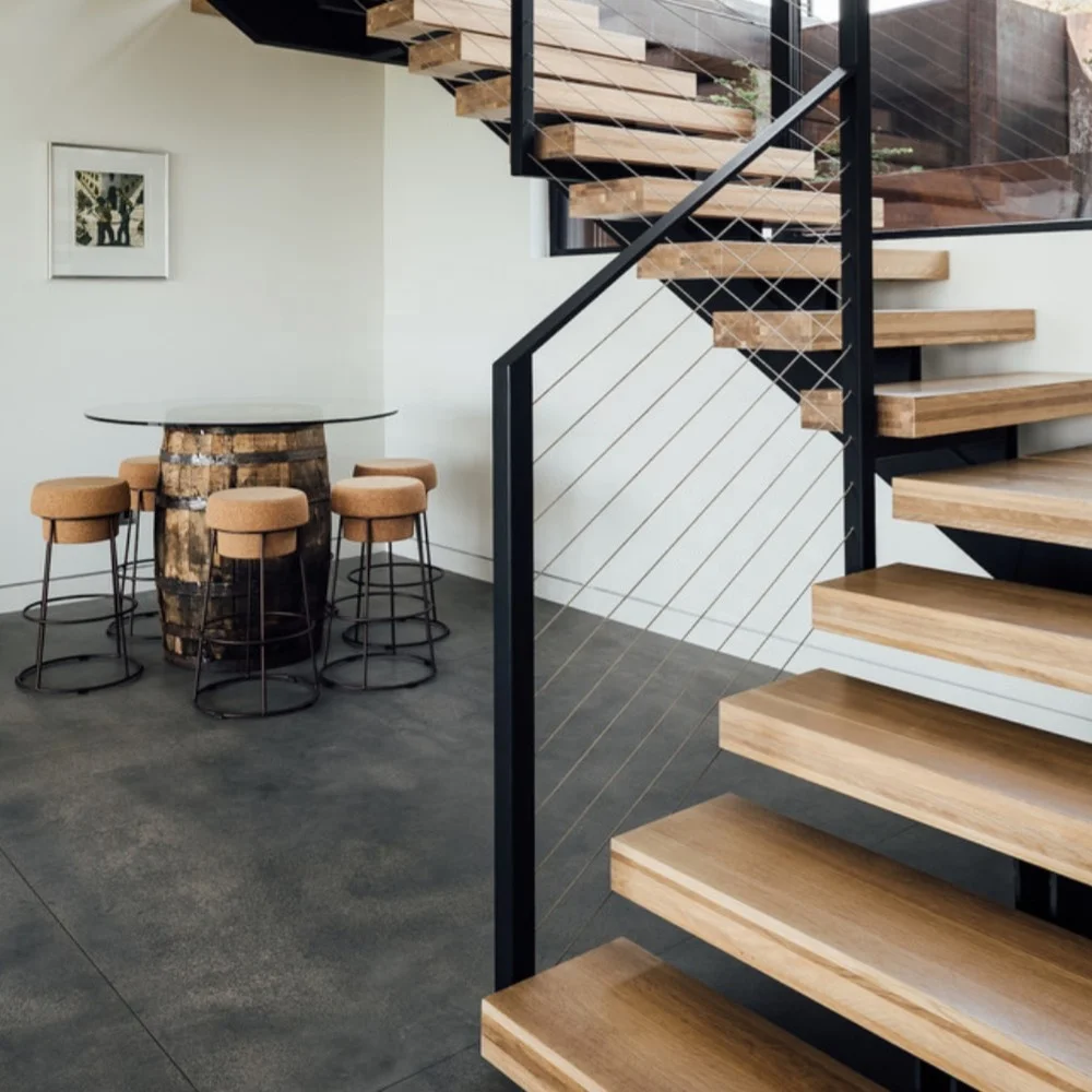 CBMmart Custom Factory Hot Sale Modern Design Indoor Stairs Mono Stringer Staircase