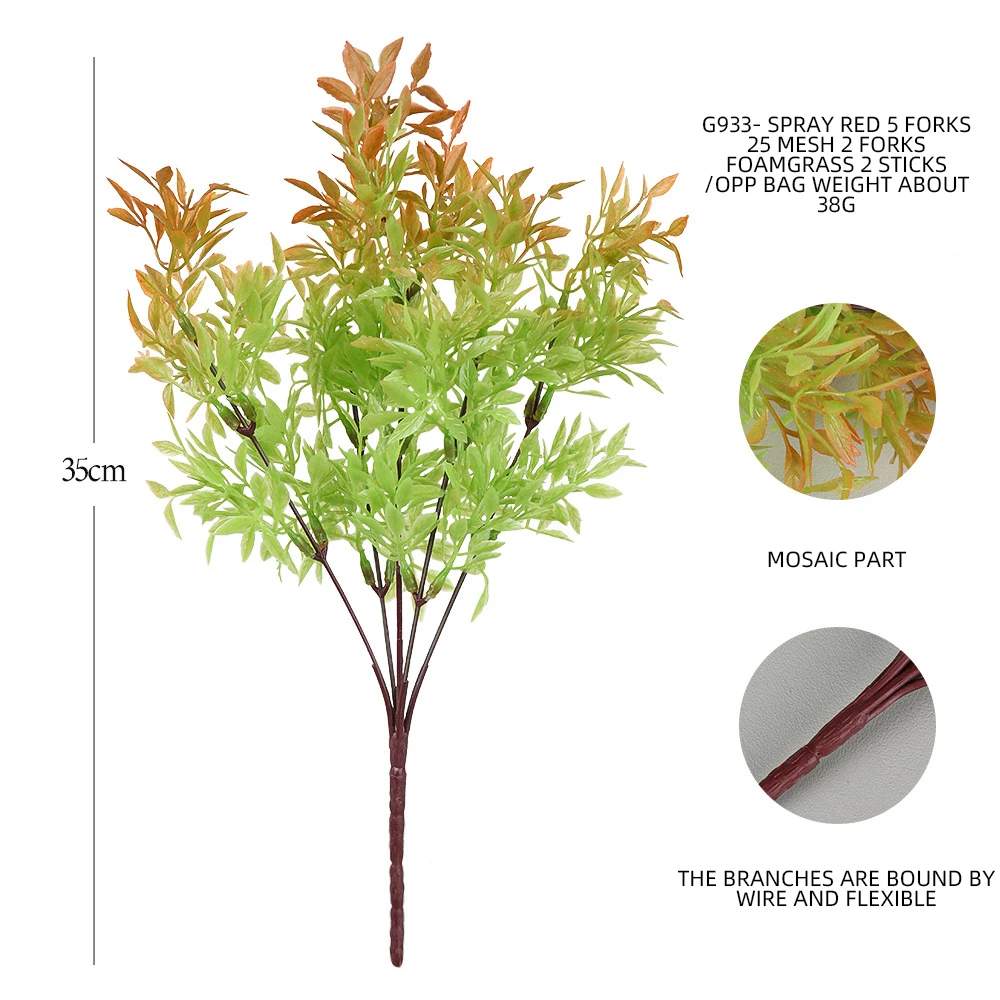 Amazon Hot Sale Living Room Balcony Potted Ornament Plastic Artificial Grass For Desktop Decor