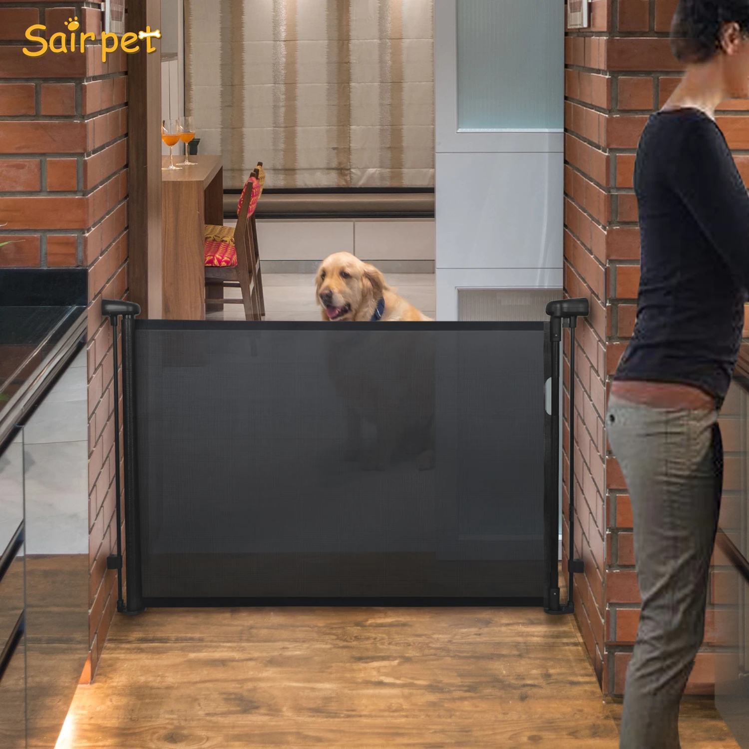 Baby Gate for Doorways Retractable Baby Gates Dog Gate for The House Large Pet Gate for Dogs Indoor Child