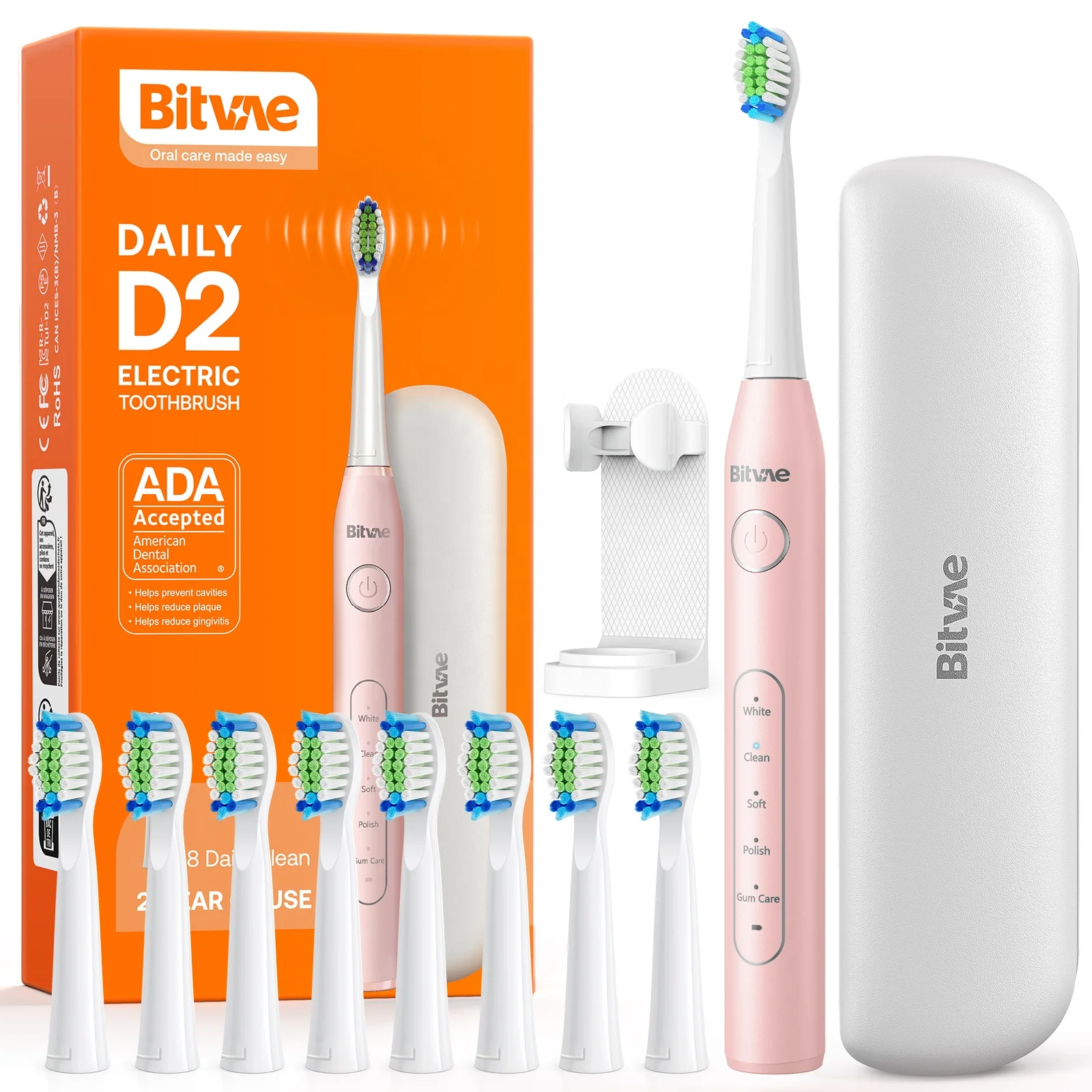 Bitvae BV D2 Whitening Dupont Soft Brush Rechargeable Silent Electric Toothbrush
