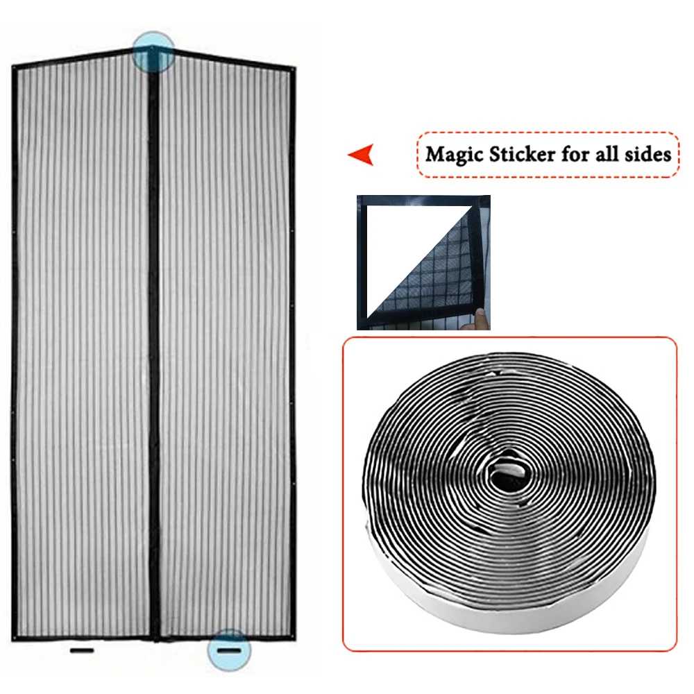 Magnetic Soft Screen Door Mosquito Protect Magnetic Net Strip Magnetic Curtain For Door & Windows