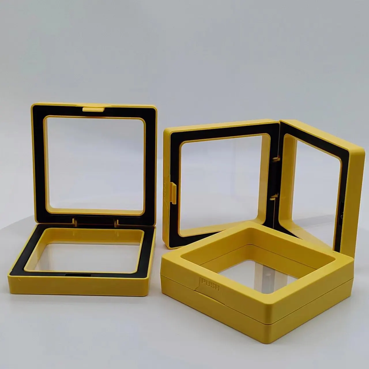 New Design Custom Logo Fashion Bracelet Necklace Ring Packaging Boxes 3D PE Film Two Colors Display Gift Jewelry Box