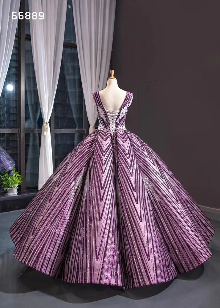 Ball Gown sleeveless  evening dress lace big ball gown  bride  dress for wedding & party