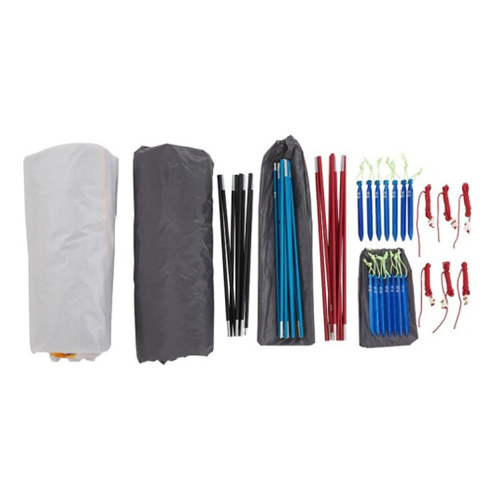 Ultralight 3 person Tunnel account outside camping equipment one bedroom one living room portable camping tunnel tent