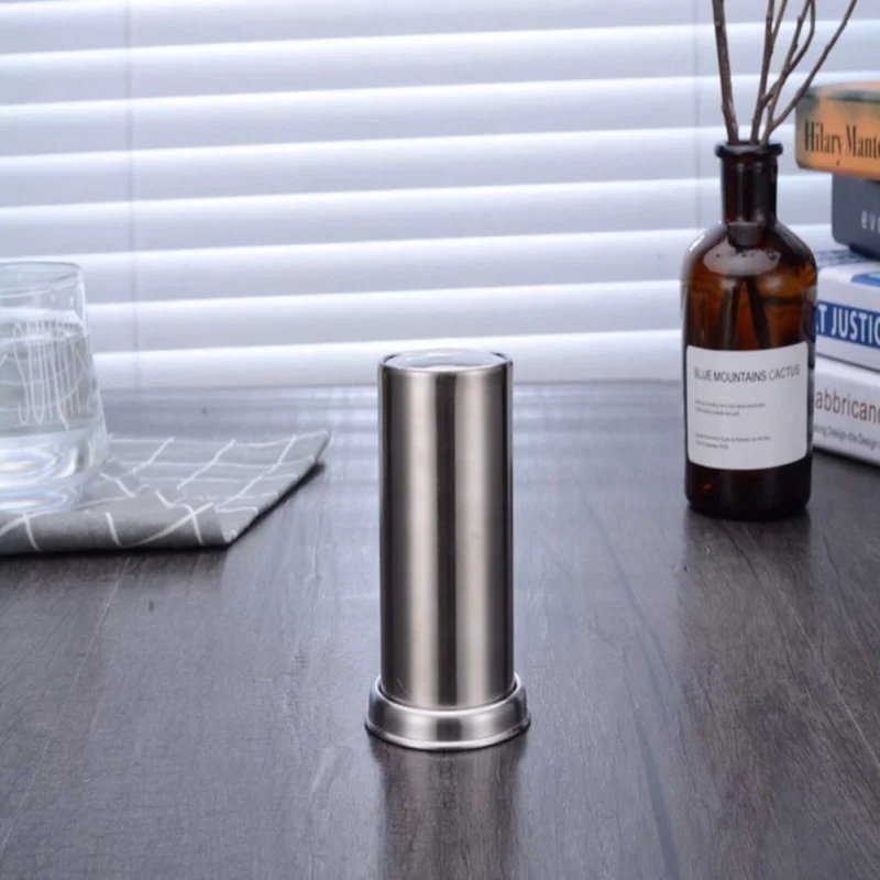 DoreenBeads Stainless Steel Toothpick Holders Hotel Restaurant Home Table Decorations Cotton Swab Box Storage Containers 1 Piece