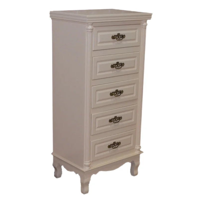 Home Furniture Living Room Furniture Large Wood Wooden Modern Factory Direct Sales Silent Mode Tall Solid Chest of Drawers White