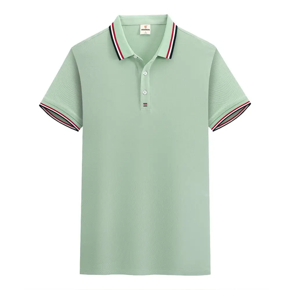 Solid new design  top quality 52%Cotton 48%Spandex double mercerized cotton polo shirt M-4XL promotional polo shirts