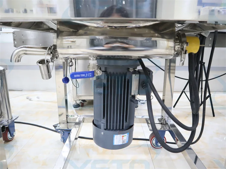 50L Movable Industrial chemical Cosmetic Liquid Detergent heated Mixing Reactor tank high shear homogenizer mixer blender