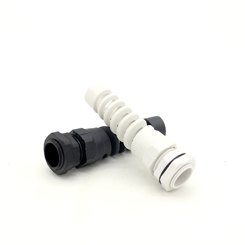 High Quality Plastic PG7 Strain Relief Outdoor Anti-bending Nylon Flexible Cable Gland with Waterproof IP68 Manufacture Price