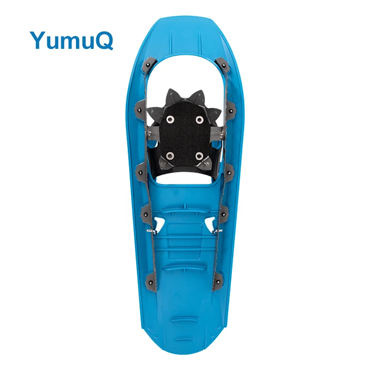 YumuQ China Best Plastic Double Ratchet Binding Snowshoes With Heel Lift Solid Crampons Aluminum Snow Shoes