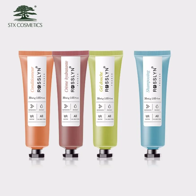 Customized oval tube with tea tree essential oil hotel amenitie bath set