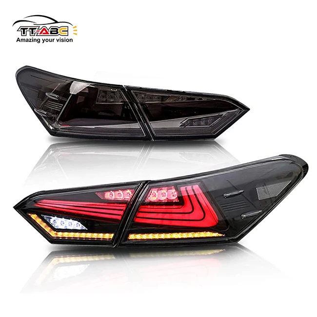 TT-ABC Factory Price LED Smoked Dynamic Turn Signal Reverse DRL Lights Tail For Toyota Camry