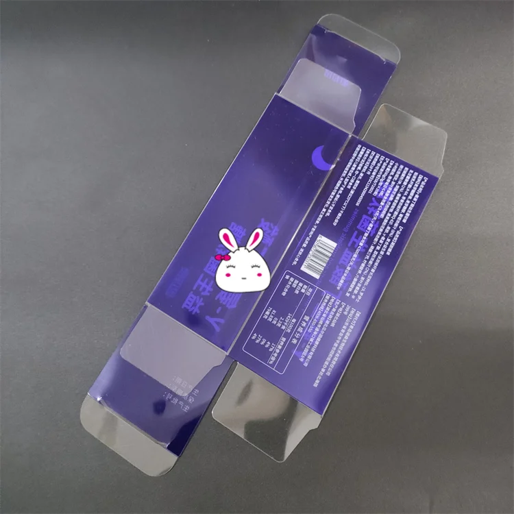 Transparent Display PET PVC Folding Clear Vinyl Plastic Acetate Boxes for Toothpaste