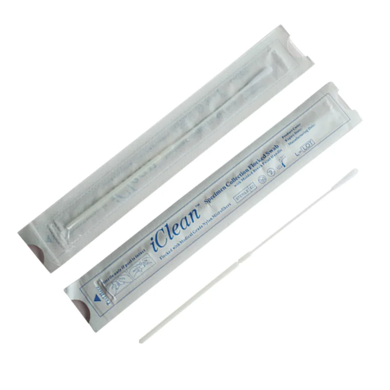 Nasal Sampling Specimen Collection Dry Pcr Antigen Test Nylon Flocked Flexible Thin Swab