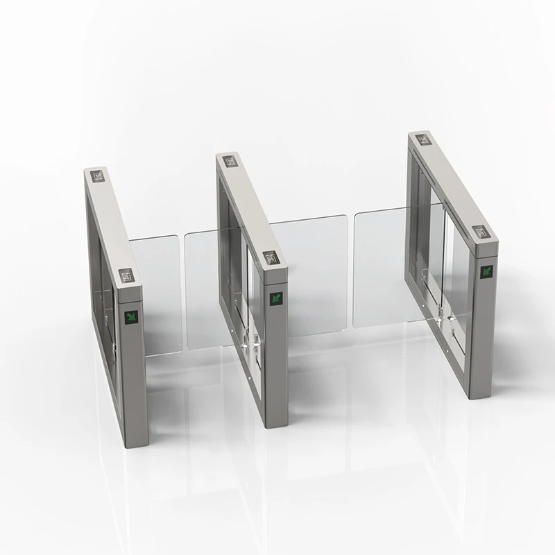 Customizable 304 Stainless Steel Turnstile Supermarket Security Barrier Gate with Fingerprint Recognition & Logo Induction Swing