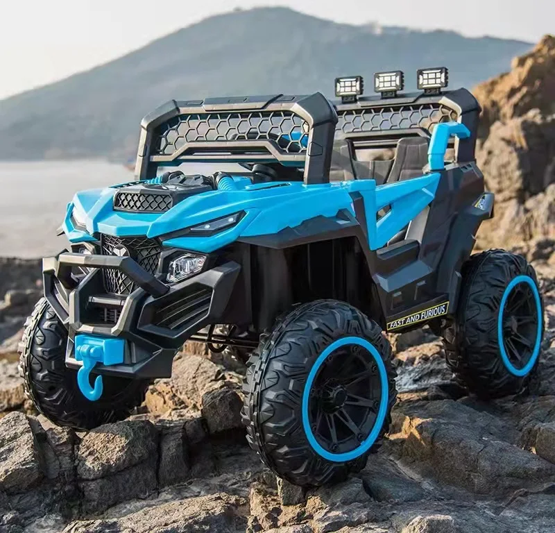 Оптовая продажа детский автомобиль 12 В резиновые колеса катание на автомобилях Детский Электрический большой UTV с дистанционным управлением