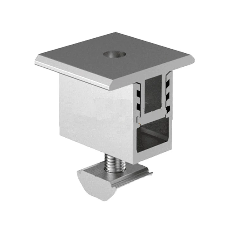Solar roof mounting system solar structure kits clamps rooftop flat roof rail components support modules