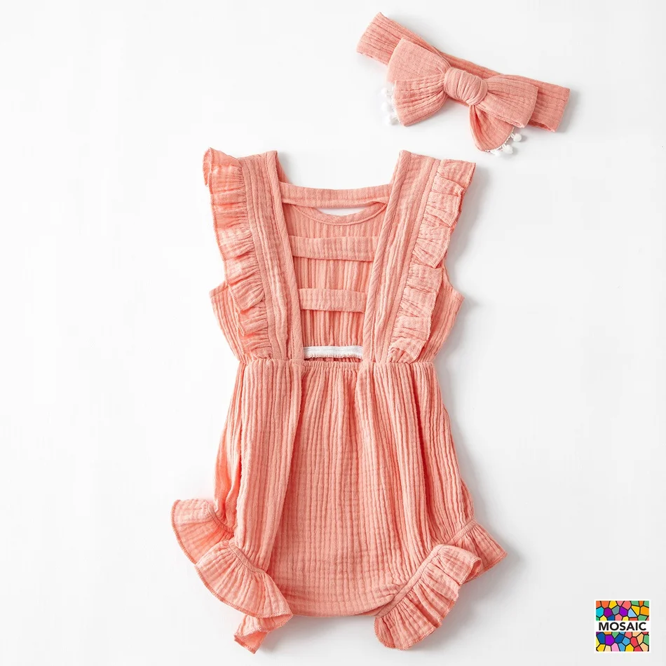 
New Product Comfy Holiday Beach 100% Cotton Short Sleeve Maxi Dresses Mother and Daughter Dress 