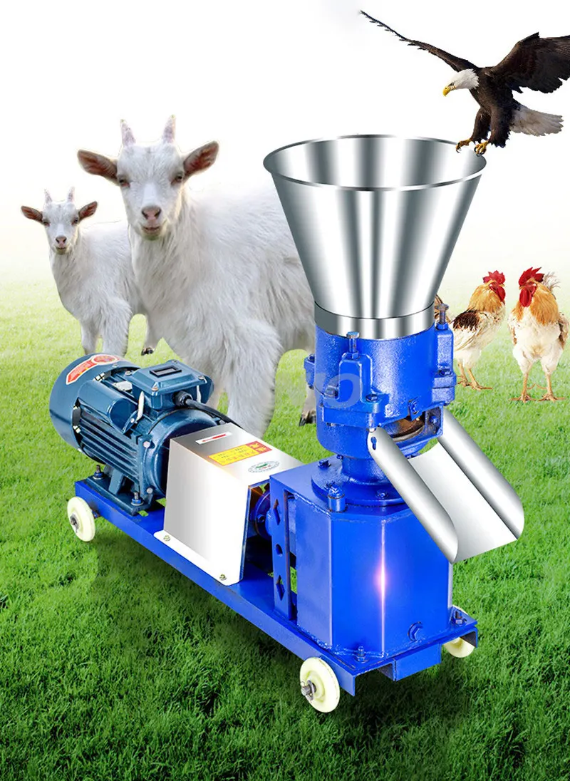 Mini Animal Chicken Making Feed Pellet Machine Mill Fish Cattle Granule Pelletizer Processing Pig Produce Poultry