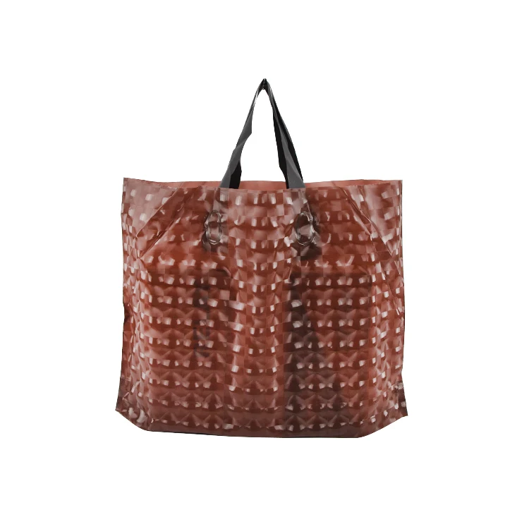 100% eco friendly durable shopping tote plastic carry bag with handle