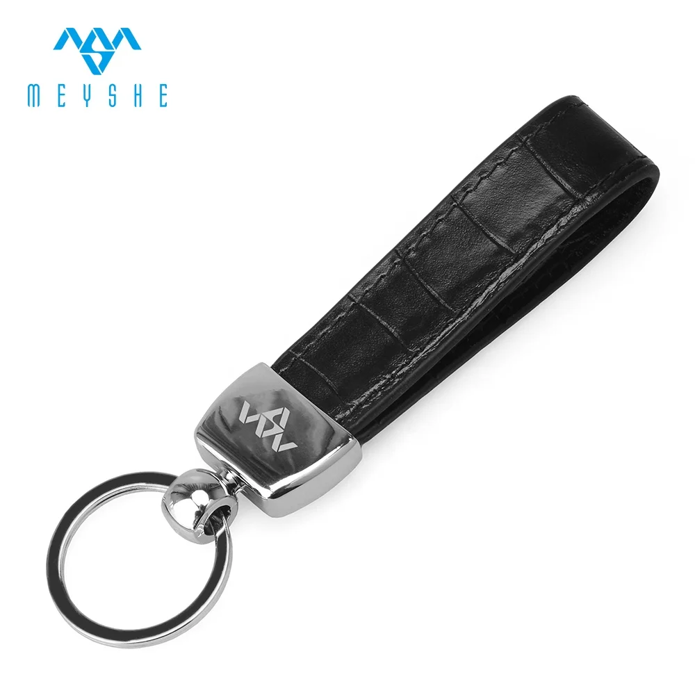 Customised genuine leather  luxury keychain holders with car logo