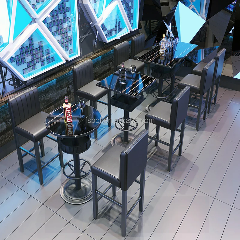 Кованые высокие барные стулья в стиле ретро и индастриал столы для дискотеки музыки бара танцев зала комбинированный ночной стол стул