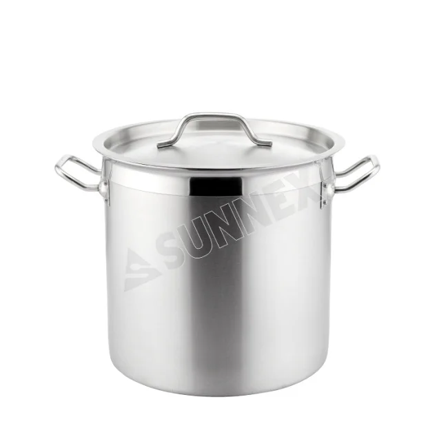 Sunnex for Restaurant and Hotel High Quality MSP Range Stainless Steel Stockpot, Induction Cooker Stockpot