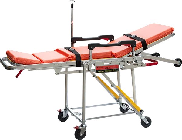 YDC-3D02 Red Leaf Ambulance Chair Stretcher Automatic Loading Stretcher Collapsible