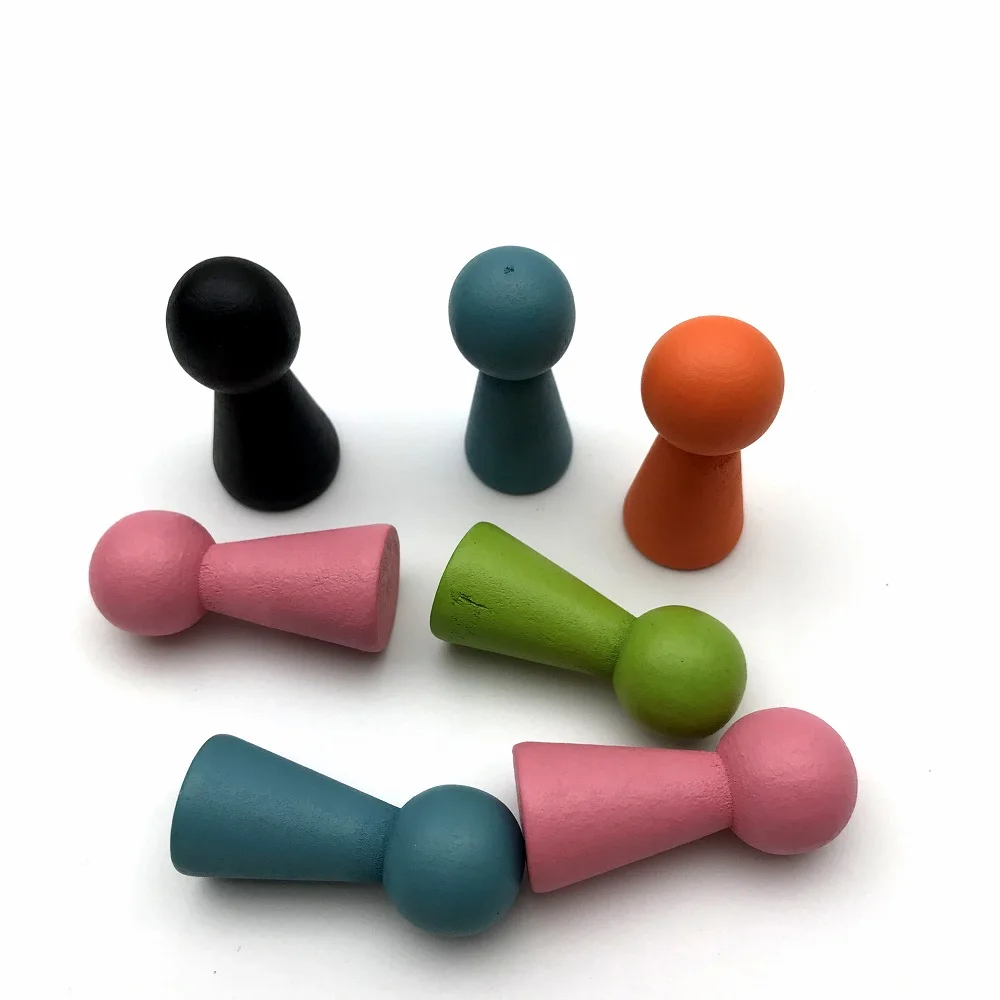 Custom Design Wooden Board Game Pawns And Pieces
