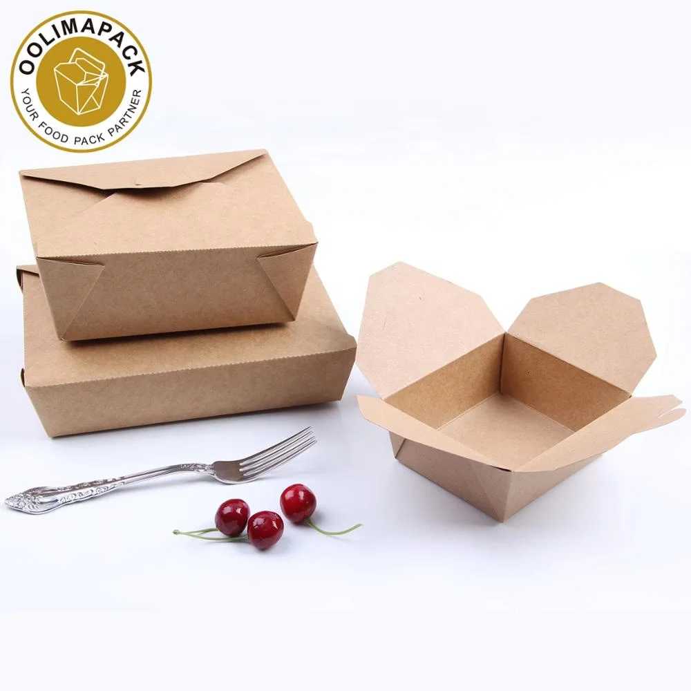 Caja Biodegradable Fast Food Packaging Box Disposable Takeaway box