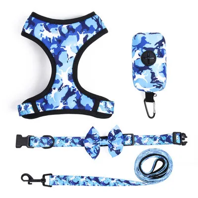 Advocator OEM/ODM Personalized Pet Accessories Print Release Padded Polyester Pattern pet Dog Harness Set