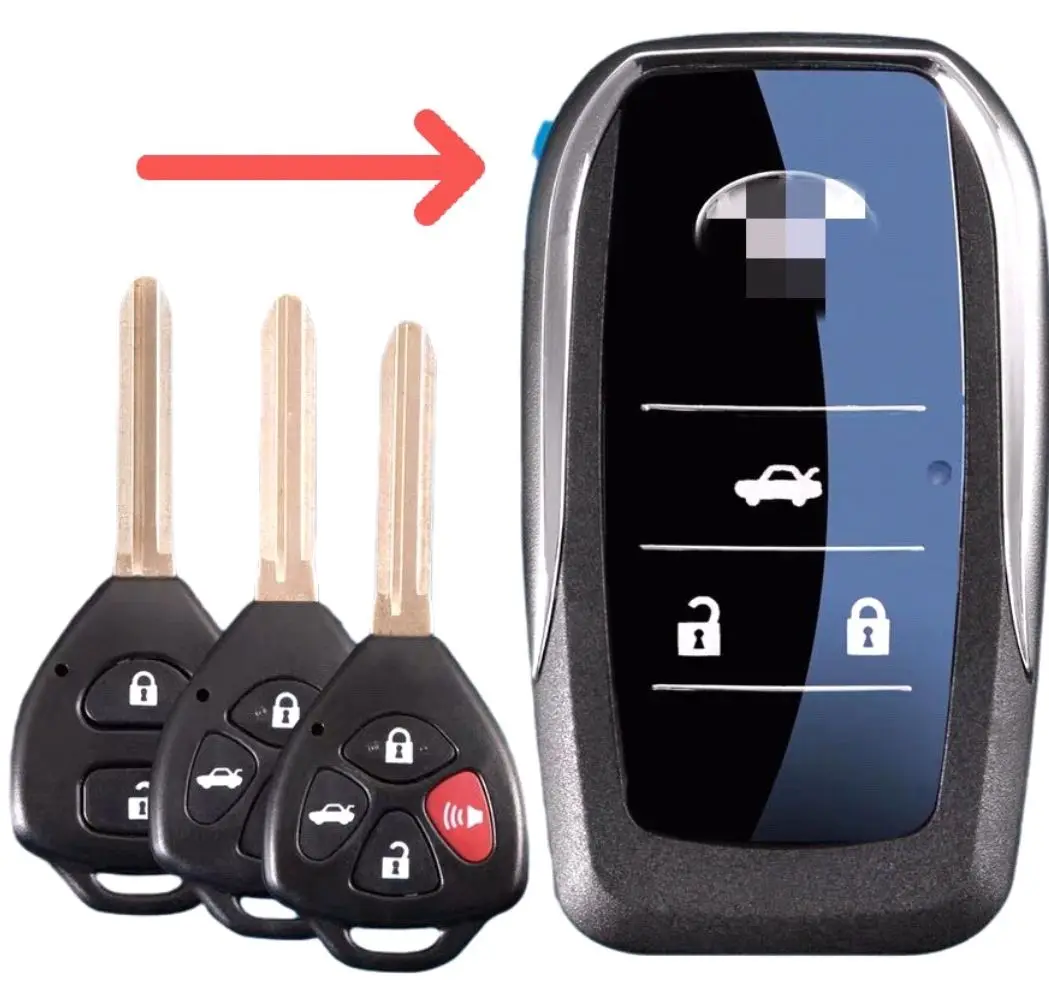 Upgrade 2/3/4 Button Flip Key Case For Toyota Reiz Camry Rav4 Yaris Corolla 4Runner Avlon Folding Car Remote Key Shell