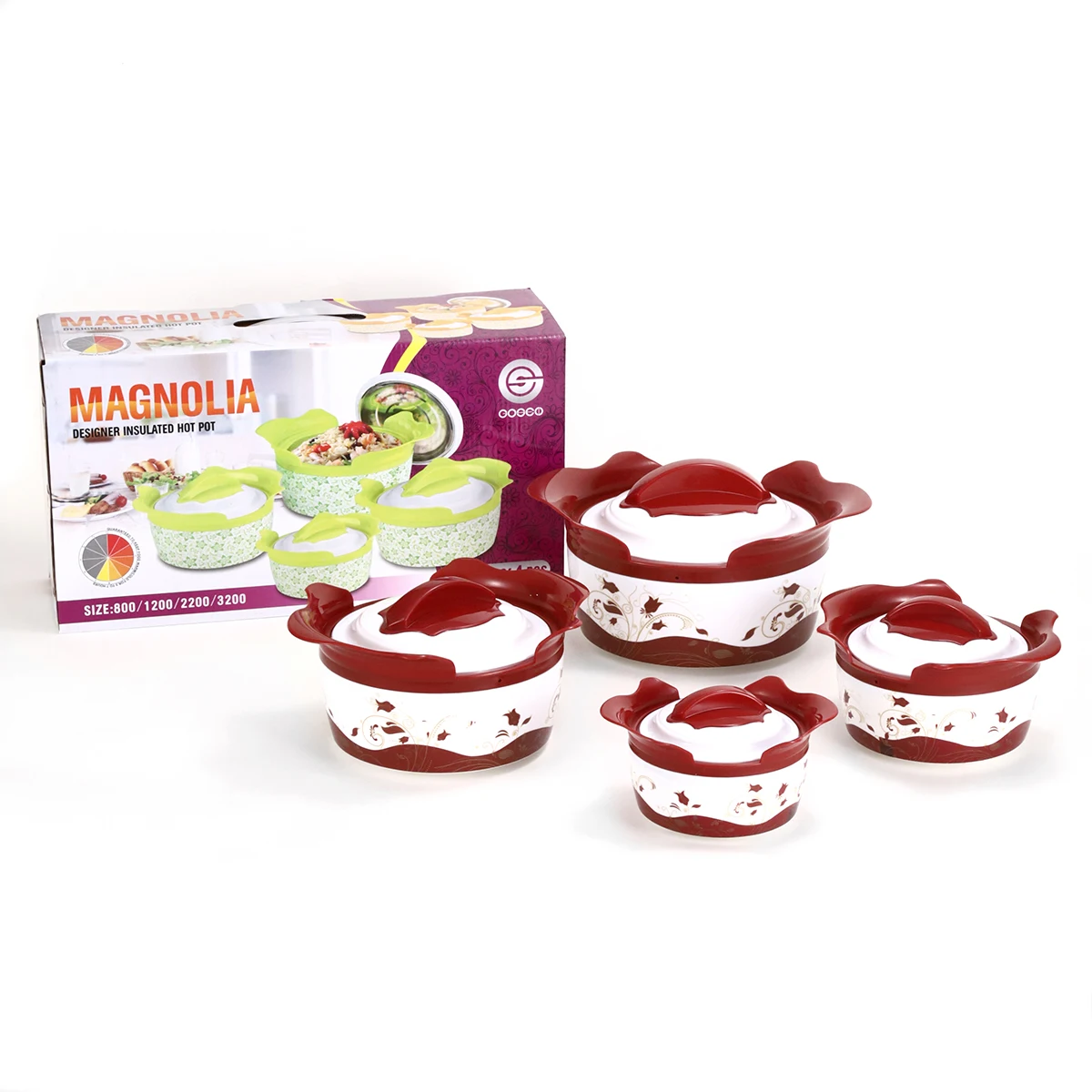 Coloful Stainless Steel 4Pcs Set Casserole Thermal Insulated Bowl with Lid Insulated Casserole Hot Pot