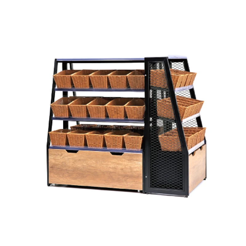 OEM Customized double sided candy display shelf gandola snack shelves for store