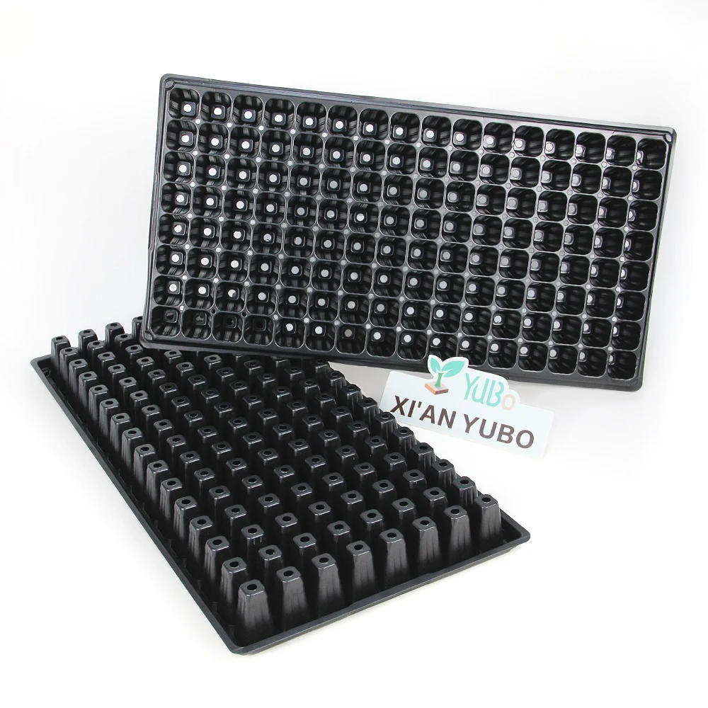 Hydroponic Seed Plant Vegetable Propagation Germination Tray Microgreen Growing Tray 128 Cell Plug Seed Tray