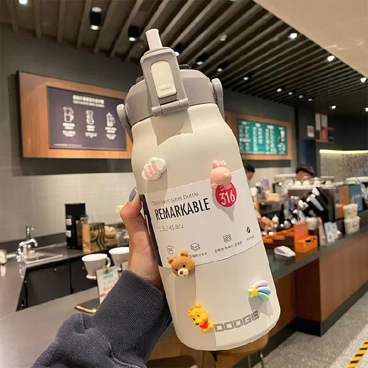 Spot goods 316 Stainless Steel Iron Flask Sports Water Bottle Travel Mugs For Hot Drinks double wall vacuum flask