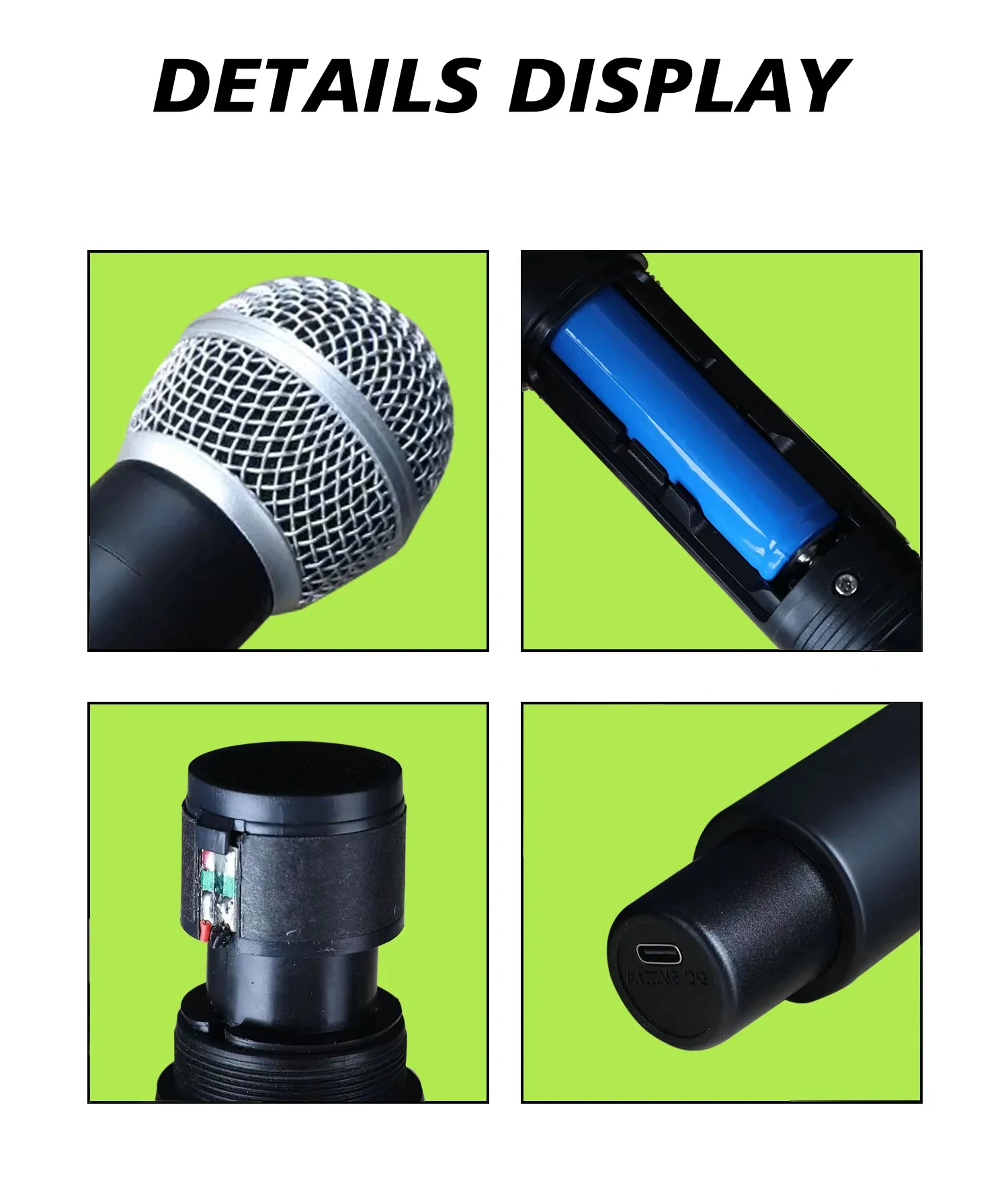 GAW-58B Wireless Usb Microphone Karaoke Speaker Performance Outdoor Audio DJ Singing Ktv Conference With Receiver Mic