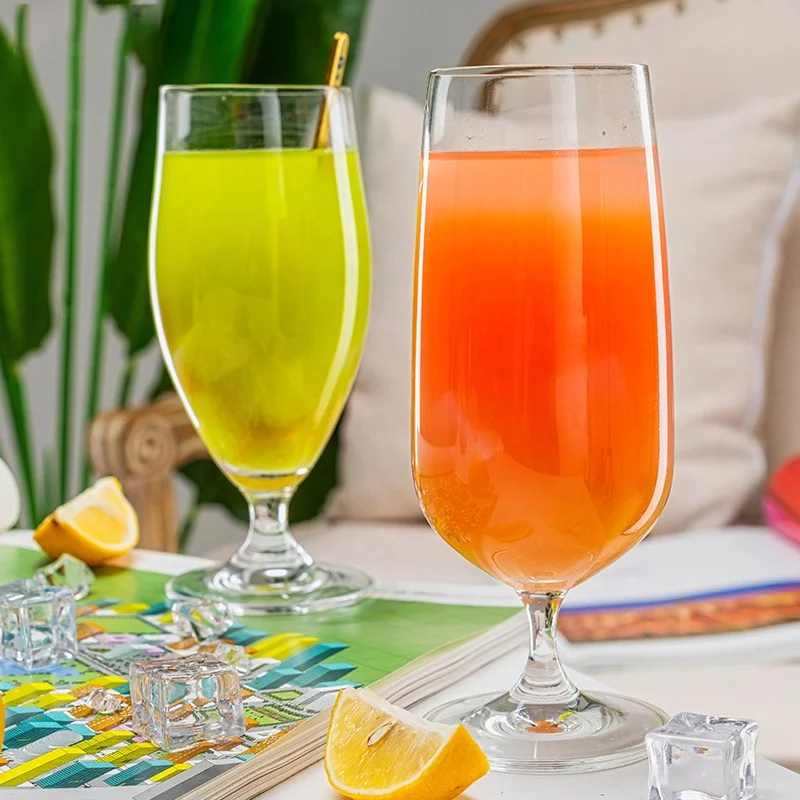 Manufacturers Customized Glass Tall Cup Wholesale Transparent Large Beer Glass Juice Cup